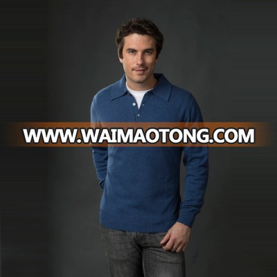 Premium 100% Cashmere Men's Polo Neck Pullover