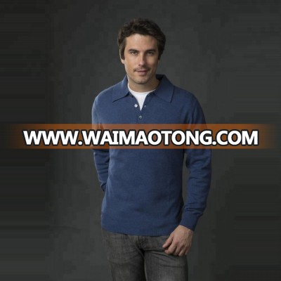 Best New Design 100% Cashmere Fashion Polo Sweater